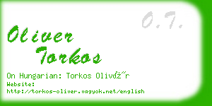 oliver torkos business card